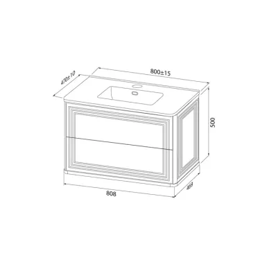 Тумба с раковиной IDDIS Oxford Neo OXN80W0i95K 80 см, белая 12