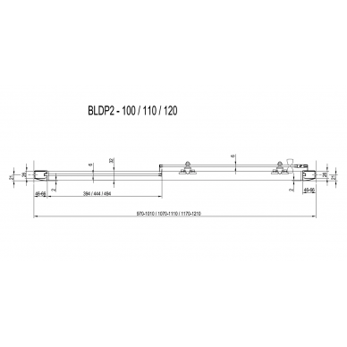 Душевая дверь Ravak Blix BLDP2 (0PVG0100Z1) (120 см) профиль белый прозрачное стекло 5