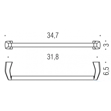 Полотенцедержатель Colombo Road (B8009.CRQ) (34,7x6,5x3 см) карбон 1