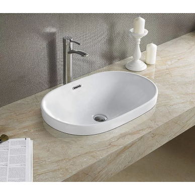 Раковина встраиваемая CeramaLux N (5006С) (60*39*17 см) белый 6