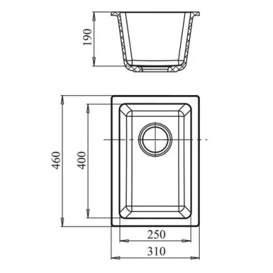 Мойка кухонная Ewigstein 2540 (EW- 2540 иней)	иней 1
