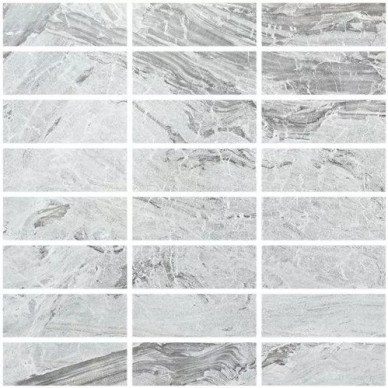 Мозаика MISTO GRID Чип 10*3,5 GREY LAPPATO 300x300 0