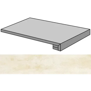Patina White Lappato Gradone Rec-45 44.63x89.46 0