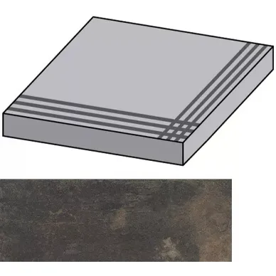 A.Mano Black Natural Gradone Rec Ang 29.75x29.75 0