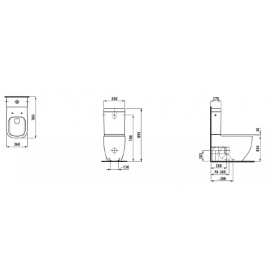 Чаша для напольного унитаза Laufen Palomba Rimless (8.2480.1.000.000.1) 2