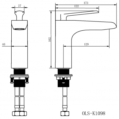 Смеситель для раковины Orans OLS-K1098 черный матовый 5