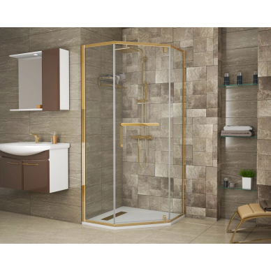 Душевой уголок Grossman Pragma (PR-90GD) 90x90x200 см, золото 5