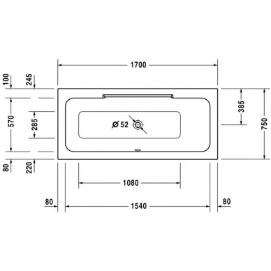 Акриловая ванна Duravit DuraStyle 170x75 DX (700297000000000) 5