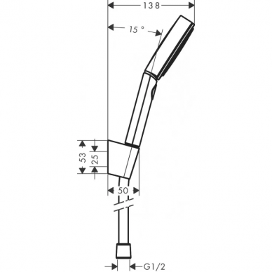 Душевой гарнитур Hansgrohe Pulsify Select (24303670) матовый черный, 3-режимная 1