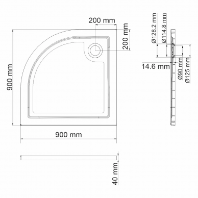 Душевой поддон Wasserkraft Salm (27T01) 90x90 см, белый 1