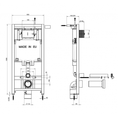 Инсталляция Jacob Delafon Vox (E21746RU-00) в комплекте с унитазом, микролифт 8
