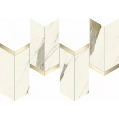 AF8X Marvel Calacatta Sublime Mosaico Chevron Lappato 19,2x46,3 0
