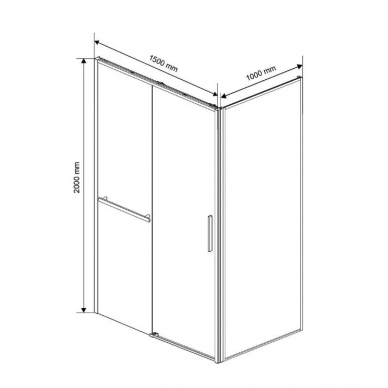 Душевой уголок Vincea Slim Soft (VSR-1SS1015CLB) 150х100х200 см, профиль черный/стекло прозрачное 9