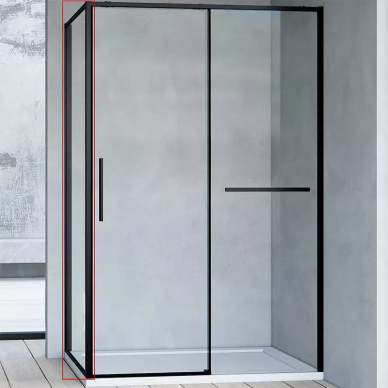 Боковая панель Vincea Como (VSG-1C100CLB) 100x200 см, профиль чёрный/стекло прозрачное 0