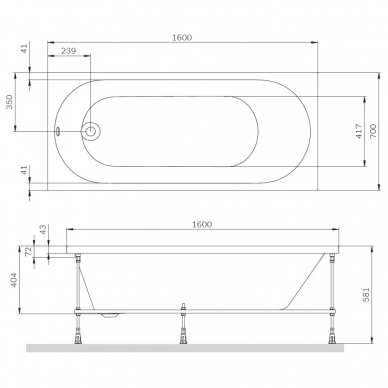 Ванна акриловая Am.Pm X-Joy (W94A-160-070W-A1) (160х70) без гидромассажа 10