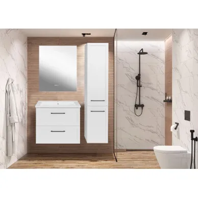 Зеркало ASB-Mebel Оскар 80 (10236) с подсветкой и часами 5