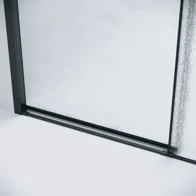 Душевой уголок Grossman Style 100х80х195 см, левая, стекло шиншилла/профиль чёрный матовый 7