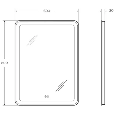 Зеркало Cezares Multicolore CZR-SPC-MC-600-800-RGB-TCH 60x80 см, с подсветкой RGB и сенсорным выключателем, с памятью 5