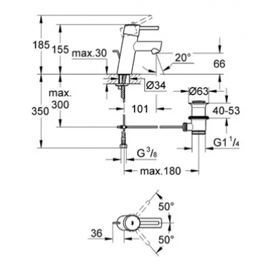 Смеситель для раковины Grohe Concetto (3220410E) 1