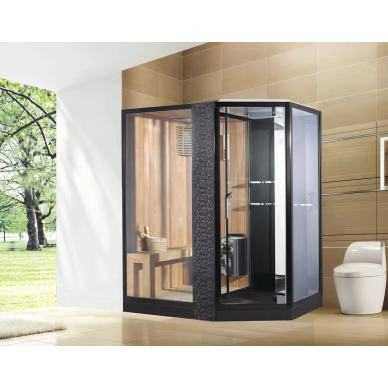 Сауна Orans Diamond (SR-89103LS Black) (180х130) левая 5