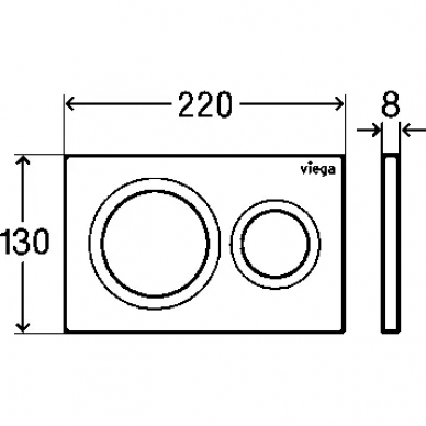 Смывная клавиша Viega Prevista Visign for Style (773786) хром матовый 1