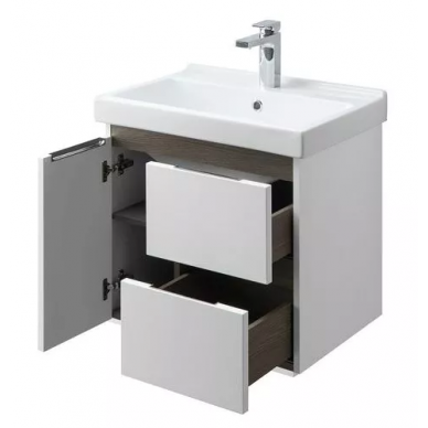 Тумба для ванной Aquaton Рене 60 (1A258501NRC80) белый/грецкий орех 5