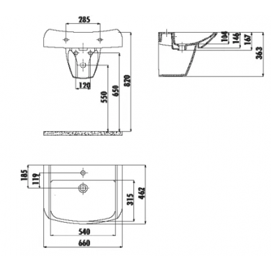 Полупьедестал Creavit Bull (BL260-00CB00E-0000) 1