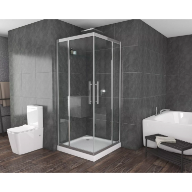 Душевой уголок Grossman Pragma (PR-90SQ) 90x90x200 см, серебро 7