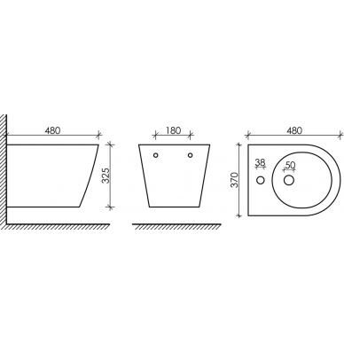Биде подвесное Ceramicanova Forma (CN3012) 1