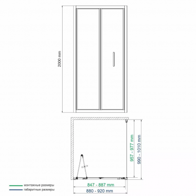 Душевой уголок Wasserkraft Weser 78F (78F18) (90х100) 6