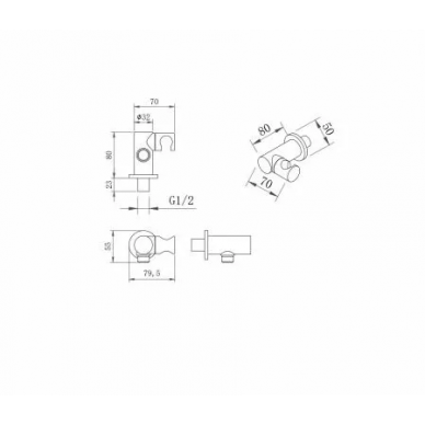 Душевая система Berges Nardis 2R (071003) хром 6
