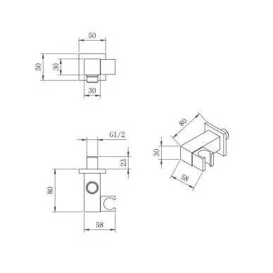 Душевая система Berges Ventas 3S (073005) с изливом, хром 8