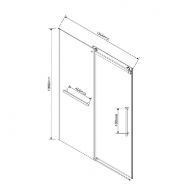 Душевая дверь Vincea Como Soft (VDS-1CS150CLB) 150x195 см, профиль чёрный/стекло прозрачное 10