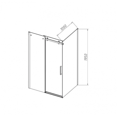 Душевой уголок Vincea Como-N (VSR-4CN1013CLB) 130х100х195 см, профиль черный/стекло прозрачное 5