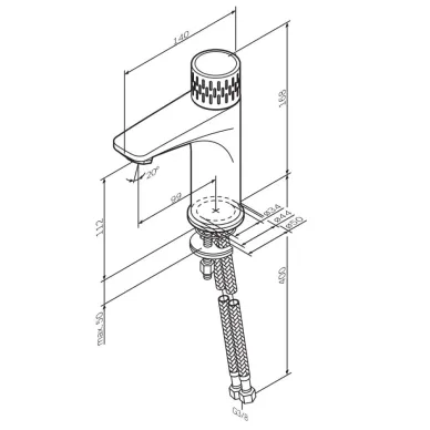 Смеситель для раковины AM.PM Gem (F90A02400) с индикацией температуры 7