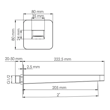 Душевая система Wasserkraft Ems 7600 скрытого монтажа, золото 5