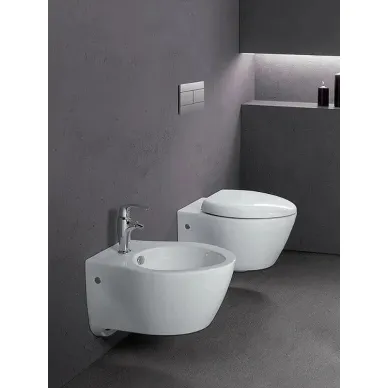 Инсталляция для подвесного унитаза Jacob Delafon Aleo (EDAH132-0+E33127-0+E29025+E4316-CP) в комплекте с унитазом, кнопка хром, микролифт 9
