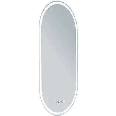Зеркало Aquanet Монте 288969 45 см с Led подсветкой, часами и подогревом, белое матовое 1