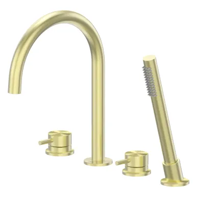 Смеситель для ванны Abber Wasser Kreis 316 AF8113BG на борт ванны, золото брашированное 0