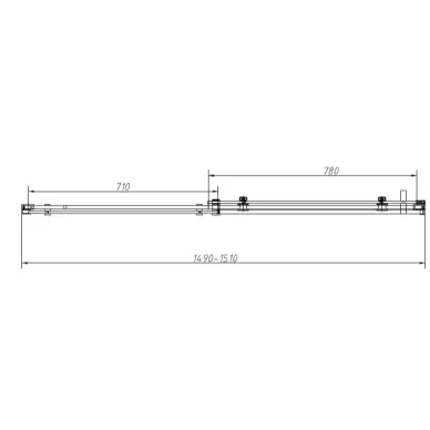 Душевой уголок Vincea Como-N VSR-4CN8015CGB 150х80х195 см, профиль чёрный/стекло тонированное 5