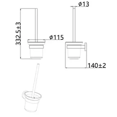 Ёршик AQUAME Trento AQM7214MB черный 1