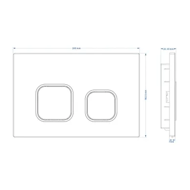 Смывная клавиша Azario New-TS AZ-ABS-002-GG механическая, сатин матовый 3