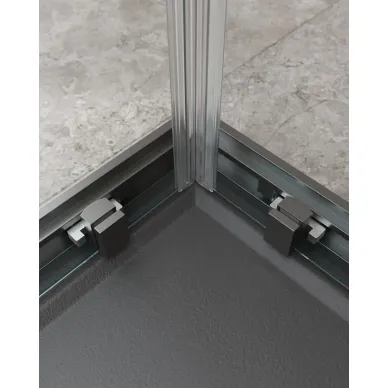 Душевой уголок Cezares Molveno MOLVENO-AH-22-130/120-C-GM-IV 130х120 профиль оружейная сталь/стекло прозрачное 4