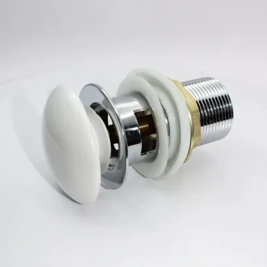 Сливной набор для раковины Teymi Solli T140103 с переливом, click-clack, белый 11