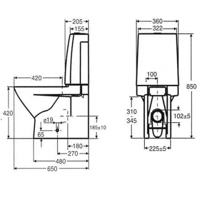 Унитаз напольный Ido Seven D Image (36214) с сиденьем микролифт 1