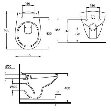 Чаша подвесного унитаза Ideal Standard Eurovit (W740601) 1