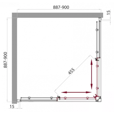Душевой уголок BelBagno Uno A2 (90 см) (матовое стекло) 2