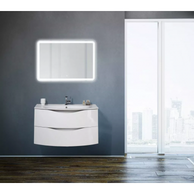 Тумба для ванной Belbagno Smile 100 (Bianco Lucido) 2
