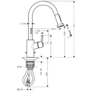 Смеситель для кухни Hansgrohe Talis S Variarc (14877000) 1