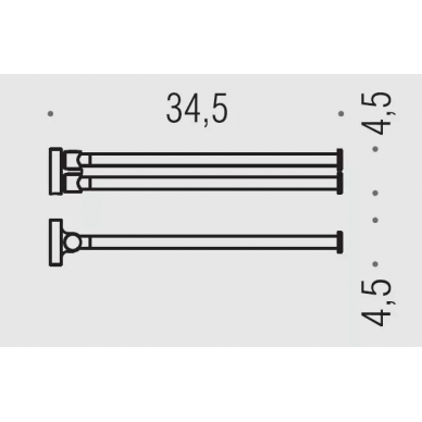 Полотенцедержатель Colombo Plus (W4913) двойной, хром 1
